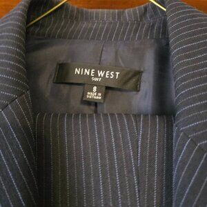 Nine West Navy Pinstripe Suit